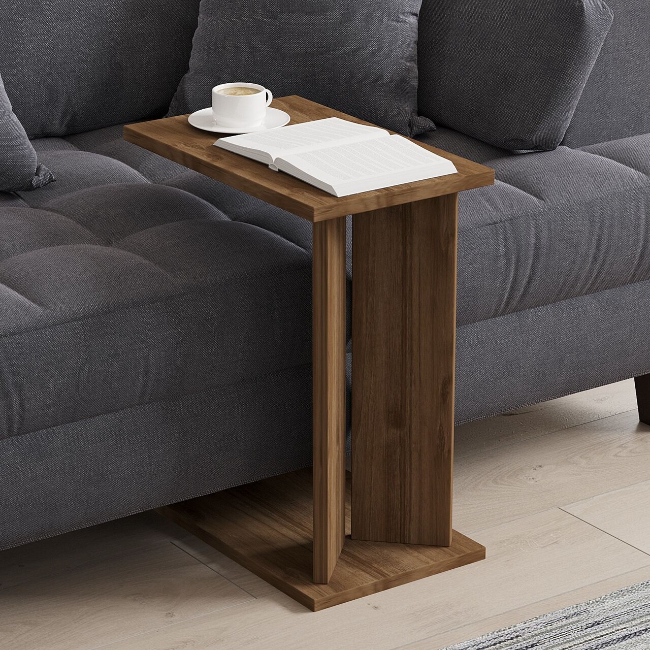 Masuta, Hanah Home, Lun, 25x48.6x50 cm, Maro - imagine 4